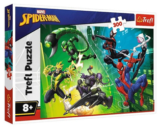 Puzzle 300 W pajęczej sieci Spiderman