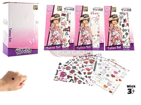 Tatuaże naklejki zmywalne dziewczęce mix