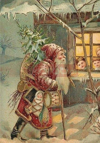 Karnet ST333 B6 + koperta Święta Mikołaj prezenty