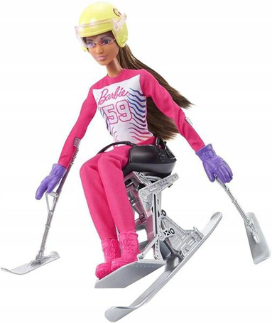 Lalka Barbie Paranarciarka alpejska sporty zimowe HCN33