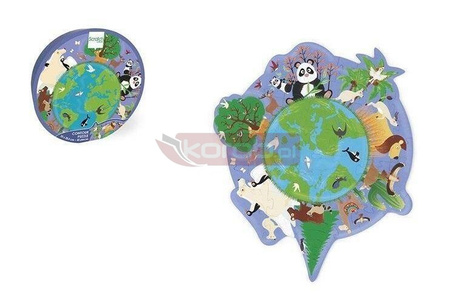 Puzzle 45 konturowe Mapa świata
