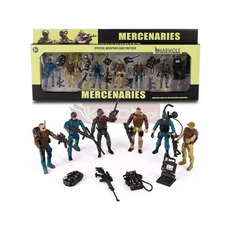 Żołnierzyki najemnicy z akcesoriami