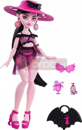 LALKA MONSTER HIGH WYSPA STRASZY-RAJ Draculaura w kostiumie kąpielowym HRP66