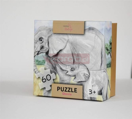 Puzzle 60el Słonie