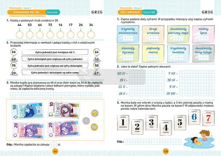 Matematyka SP 2 Karty pracy w szkole i w domu