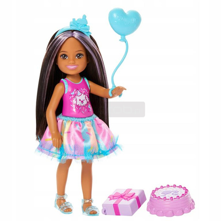 LALKA BARBIE CHELSEA URODZINOWA lalka z tortem i akcesoriami JJB38