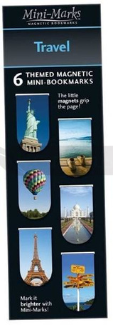 Zakładki magnetyczne Travel 6 sztuk