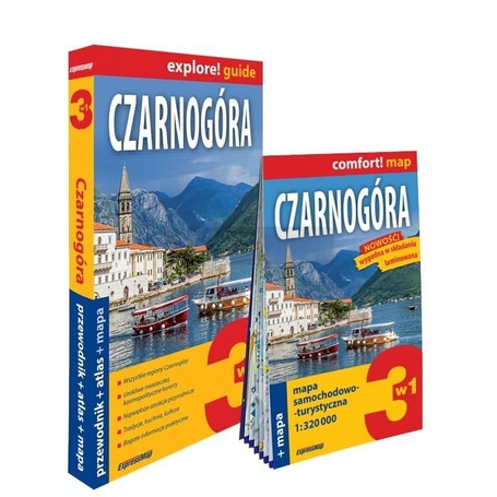 Czarnogóra 3w1: przewodnik + atlas + mapa