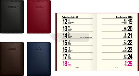 Kalendarz 2026 A7 kieszonkowy tygodniowy Mój MIX