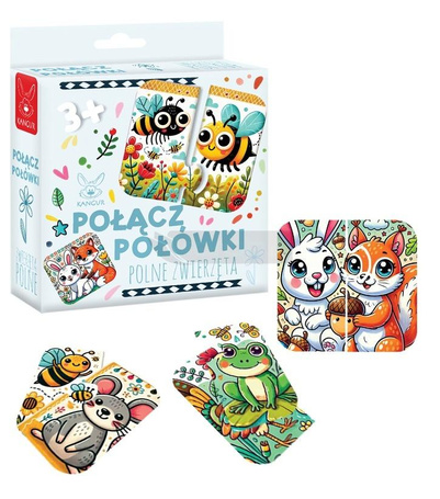 Połącz połówki Polne Zwierzęta 3+