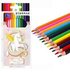 JEDNOROŻEC KREDKI OŁÓWKOWE TRÓJKĄTNE 12 KOLORÓW