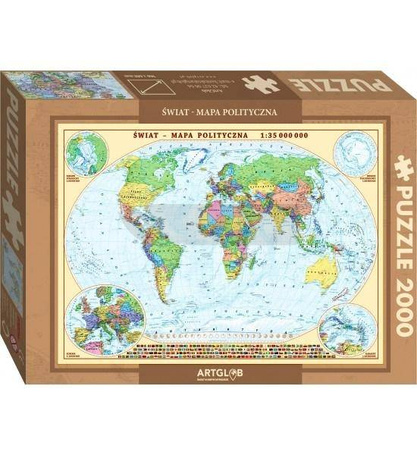 Puzzle - Świat polityczny 2 000 el
