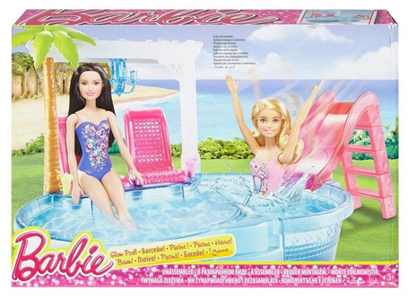 Lalka Barbie Basen ze zjeżdżalnią dla lalek DGW22