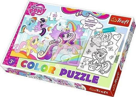 40 Elementów Color puzzle - Kucyki Pony