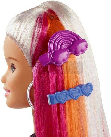 Lalka Barbie Błyszczące tęczowe włosy FXN96