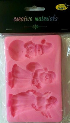 Forma silikonowa 13x8,5cm Bałwan, Mikołaj, Anioł