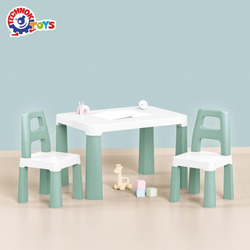 Stół dziecięcy zielony z dwoma krzesełkami