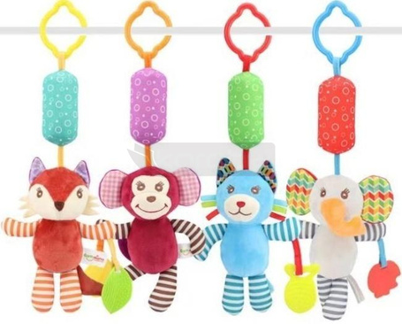 Pluszowy zwierzak z dzwoneczkiem dla malucha