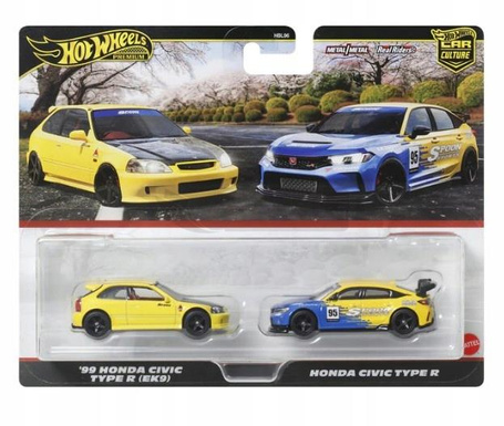 HOT WHEELS PREMIUM CULTURE CAR 2-pack Honda Civic Type R / '99 Honda Civic JBL00