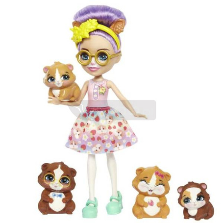 Lalka Enchantimals rodzina Świnki morskie Glee Guinea Pig i figurki HHB84