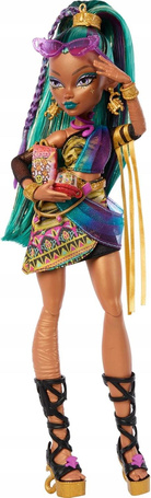 LALKA MONSTER HIGH NEFERA DE NILE królewska mumia + skarabeusz Lavish JDR48