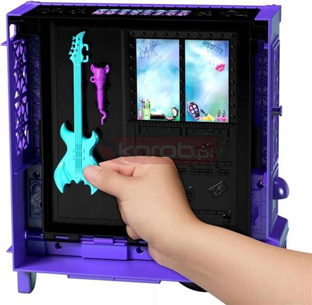 MONSTER HIGH AUTO POJAZD KONCERTOWY FOODTRUCK z rozkładaną sceną + LALKA HXH83