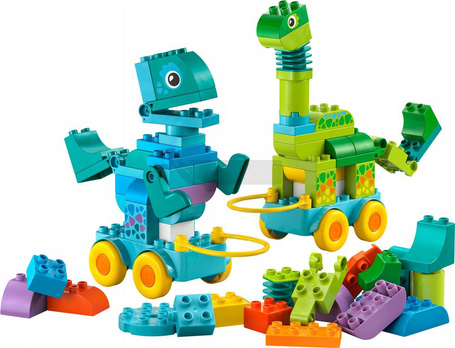 LEGO DUPLO 10451 3 W 1 DINOZAURY NA KÓŁKACH zestaw klocków dla dzieci +3
