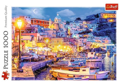 Puzzle 1000 Wyspa Procida nocą, Włochy TREFL