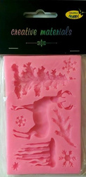 Forma silikonowa 7 x 1cm Świerk, Jeleń