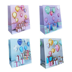 Torebka prezentowa urodzinowa S Balony metal mix