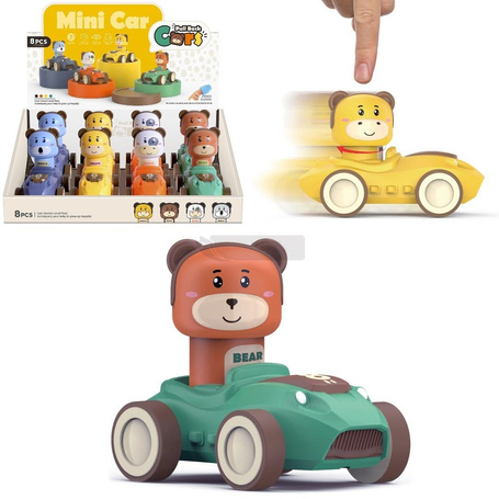 Zwierzątko w autku naciskane MIX