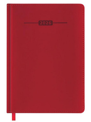 Kalendarz książkowy 2026 A5 czerwony EASY