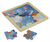 FISHER PRICE PUZZLE DREWNIANE 9 elementów ZWIERZĄTKA OCEAN dla dzieci +2lat HXV17