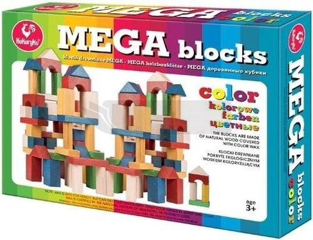 Klocki drewniane mega kolor