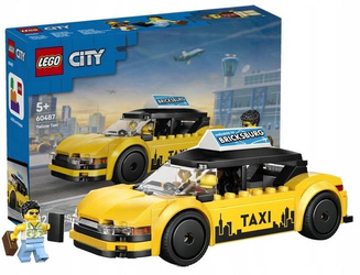LEGO CITY 60487 Żółta taksówka, zestaw klocków dla dzieci +5 lat