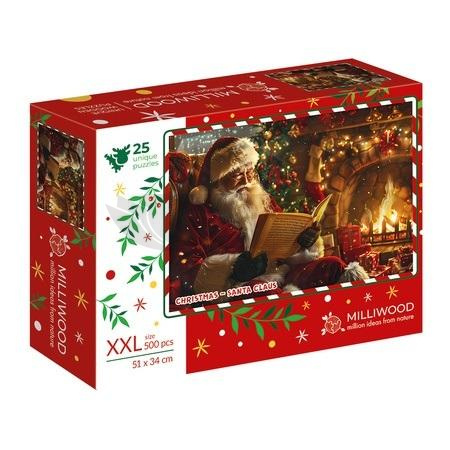 Puzzle drewniane 500 Christmas Święty Mikołaj
