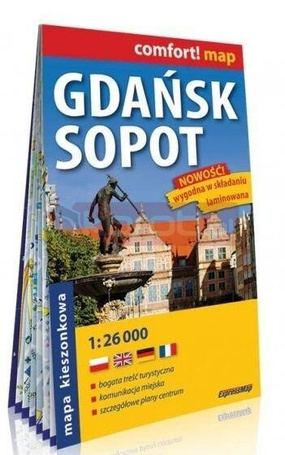 Comfort! map Gdańsk Sopot 1:26 000 plan mini 2023