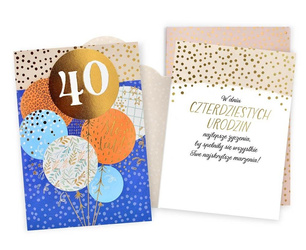 Karnet Urodziny 40