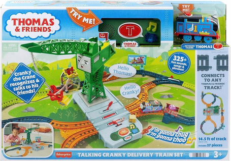 FISHER PRICE TOMEK ZESTAW TORÓW Z RUCHOMYM DŹWIGIEM Cranky HXG13