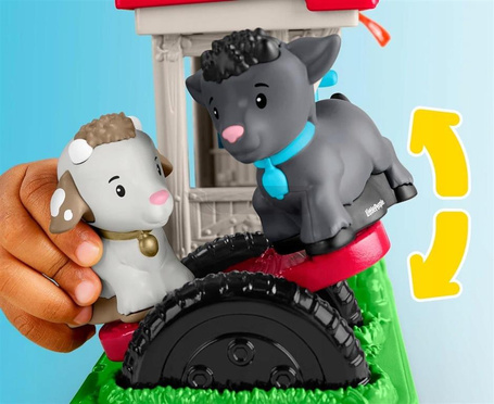 FISHER PRICE LITTLE PEOPLE ZAGRODA KÓZEK, interaktywna zabawka dla malucha HWR85
