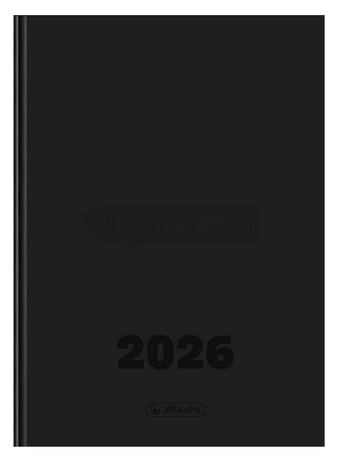 Kalendarz 2026 A5 dzienny Szefa DTP czarny HERLITZ