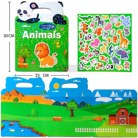 Książeczka z naklejkami zwierzęta