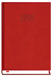 Terminarz 2026 B6 dzienny powszechny bordowy