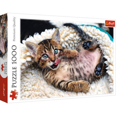 Puzzle 1000 elementów Wesoły kotek