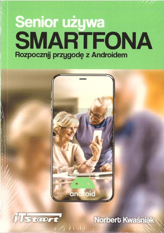 Senior używa smartfona