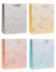 Torebka ozdobna 26x23x12cm hot-stamp mix ROZETTE