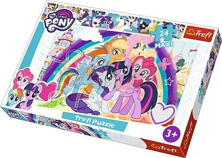 Puzzle 24 elementy Maxi My Little Pony, Szczęśliwe kucyki
