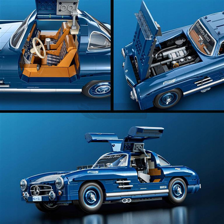 MATTEL BRICK SHOP HOT WHEELS Mercedes-Benz 300 SL zestaw kolekcjonerski HWW25