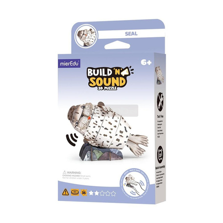 Puzzle 3D. Buduj i słuchaj - Foka