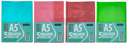 Okładka A5 Pastel Line nieregulowana (5szt) ASTRA